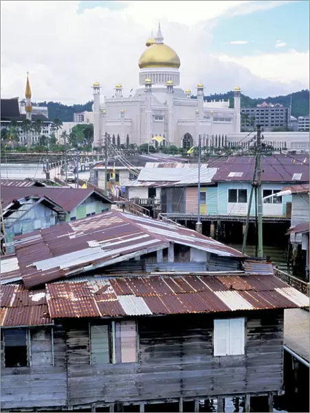 Oceania, Brunei, Bandar Seri Begawan. Sultan Omar Ali Saifuddin Mosque