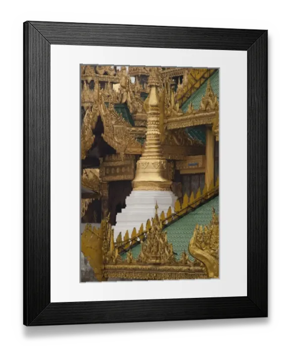 Framed Print : Myanmar (AKA Burma), Yangon (AKA Rangoon). Stupa Shewedagon Framed Print : Myanmar (AKA Burma), Yangon (AKA Rangoon). Stupa Shewedagon