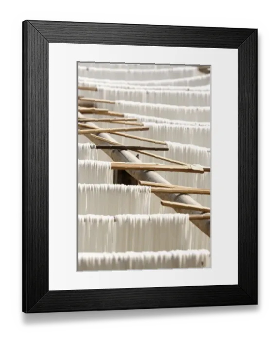 Framed Print : Asia, Myanmar, Hsipaw, noodles drying in the sun