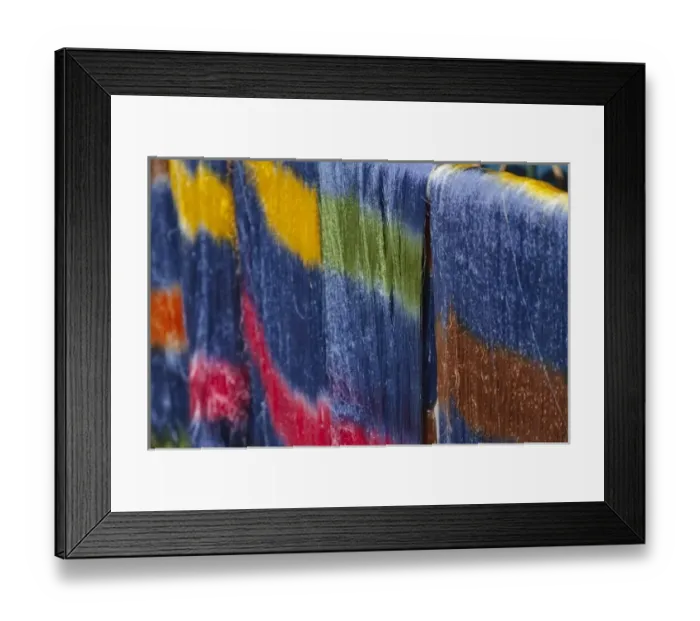 Framed Print : Colorful silk threads, Mandalay, Myanmar