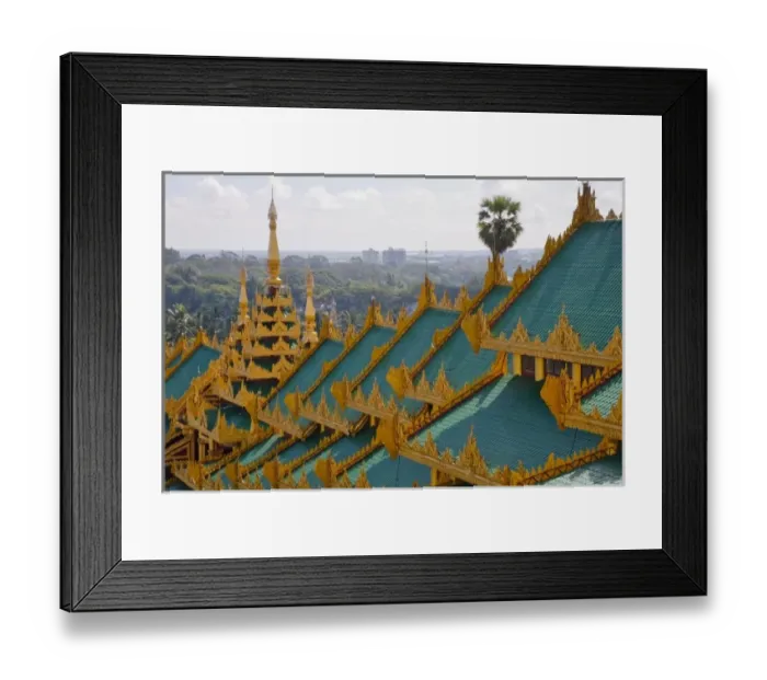 Framed Print : Roof tops of Shwedagon Pagoda, Yangon, Myanmar Framed Print : Roof tops of Shwedagon Pagoda, Yangon, Myanmar