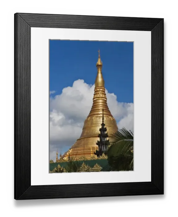Framed Print : Shwedagon Pagoda, Yangon, Myanmar