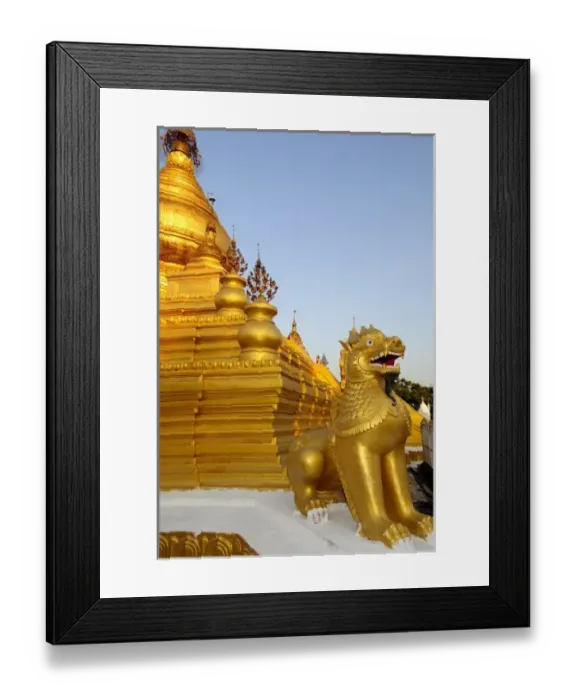 Framed Print : Asia, Myanmar (Burma). The Kuthodaw Pagoda in Mandalay