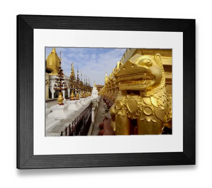 Framed Print : Asia, Myanmar (Burma), Bagan (Pagan). A corner feature of the Shwe Zigon Pagoda in Bagan Framed Print : Asia, Myanmar (Burma), Bagan (Pagan). A corner feature of the Shwe Zigon Pagoda in Bagan