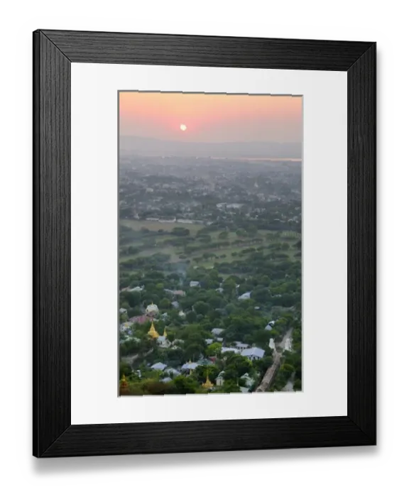 Framed Print : Asia, Myanmar (Burma), Mandalay. Sunset from the top of Mandalay hill Framed Print : Asia, Myanmar (Burma), Mandalay. Sunset from the top of Mandalay hill