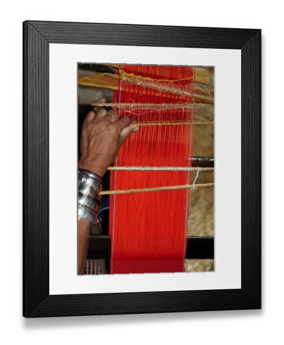 Framed Print : Asia, Myanmar (Burma), Lake Inle. A weaver in a Lake Inle store Framed Print : Asia, Myanmar (Burma), Lake Inle. A weaver in a Lake Inle store