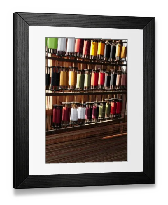 Framed Print : Asia, Myanmar (Burma), Lake Inle. Thread bobbins in a Lake Inle shop Framed Print : Asia, Myanmar (Burma), Lake Inle. Thread bobbins in a Lake Inle shop