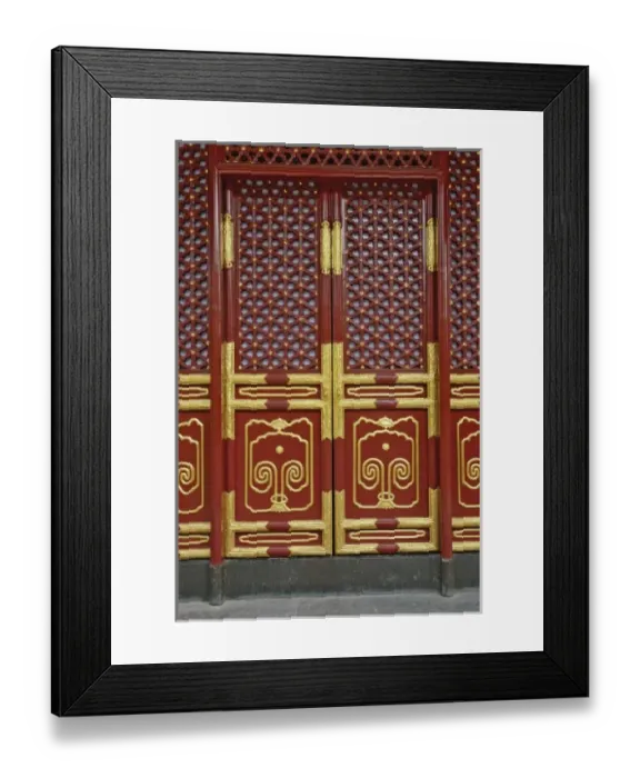 Framed Print : Doorway details, Forbidden City, Beijing, China Framed Print : Doorway details, Forbidden City, Beijing, China