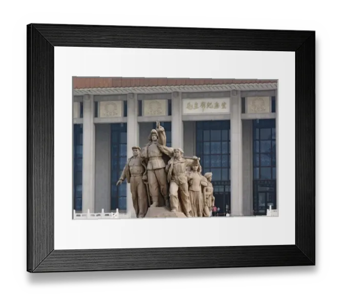 Framed Print : Statue in front of Mao Zedongs Mausoleum, Tiananmen Square, Beijing, China Framed Print : Statue in front of Mao Zedongs Mausoleum, Tiananmen Square, Beijing, China
