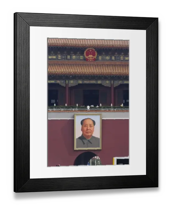 Framed Print : Mao Zedongs portrait on the entry gate to the Forbidden City from Tiananmen Framed Print : Mao Zedongs portrait on the entry gate to the Forbidden City from Tiananmen