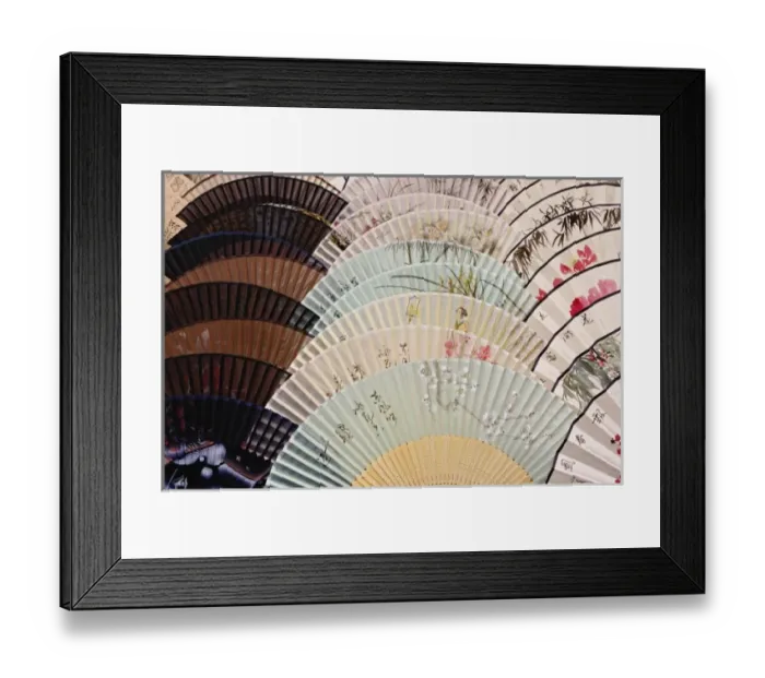 Framed Print : Colorful fans at market in Xian, China Framed Print : Colorful fans at market in Xian, China