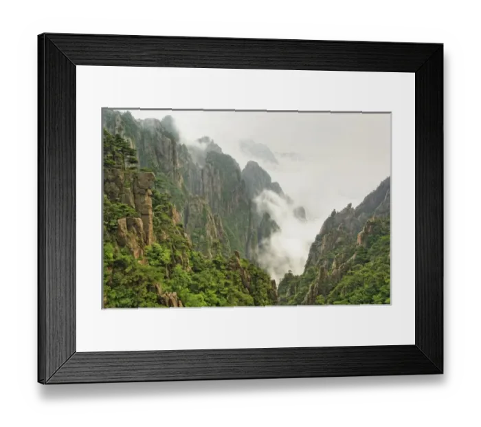 Framed Print : Unknown. Mist among the peaks and valleys of Grand Canyon in West Sea, Mt