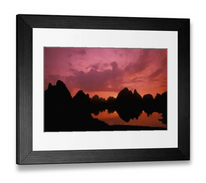 Framed Print : China. Colorful China. Beautiful Li river. Colorful-Guilin