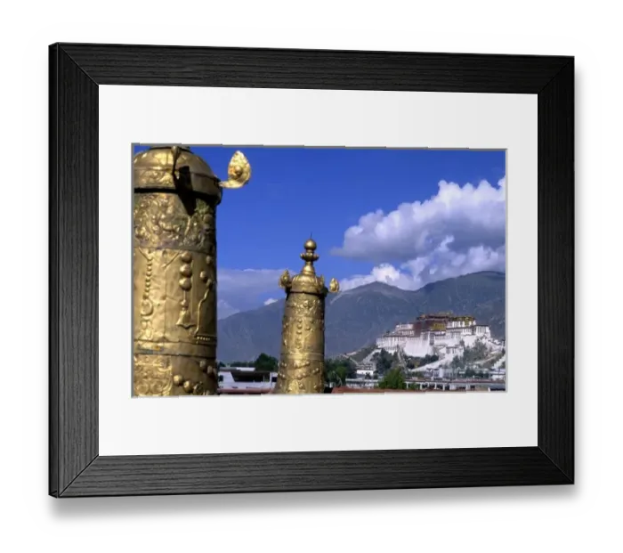 Framed Print : Potala Palace in Lhasa Tibet taken from Jokhang Temple and Monastery Framed Print : Potala Palace in Lhasa Tibet taken from Jokhang Temple and Monastery