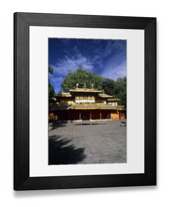 Framed Print : Summer Palace in Lhasa Tibet colorful Norbu Lingka life in China Framed Print : Summer Palace in Lhasa Tibet colorful Norbu Lingka life in China