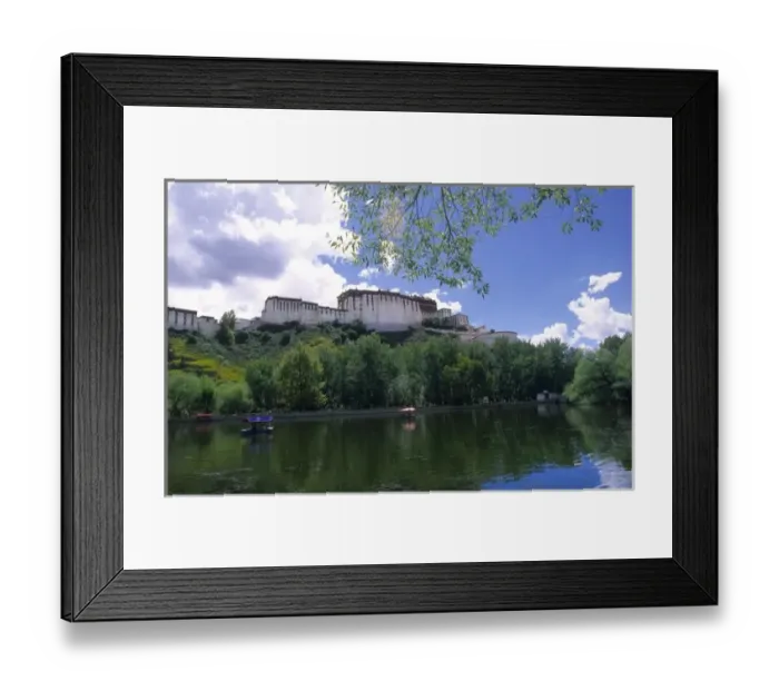 Framed Print : The back side with the lake at the wonderful Potala Palace the home of the Dalai Framed Print : The back side with the lake at the wonderful Potala Palace the home of the Dalai
