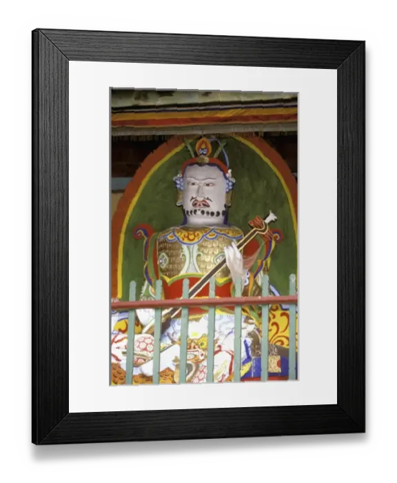 Framed Print : Asia, China, Yunnan Province, Lijiang. Yufeng Monastery, colorful statue of Chinese