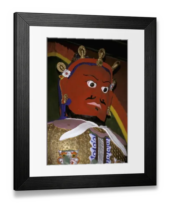 Framed Print : Asia, China, Yunnan Province, Lijiang, Yufeng Monastery. Colorful statue of Chinese Framed Print : Asia, China, Yunnan Province, Lijiang, Yufeng Monastery. Colorful statue of Chinese