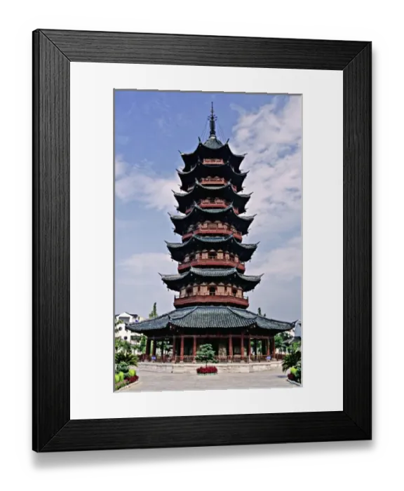 Framed Print : Asia, China, Jiangsu Province, Suzhou. Seven level Ruiguang Pagoda is restored Framed Print : Asia, China, Jiangsu Province, Suzhou. Seven level Ruiguang Pagoda is restored