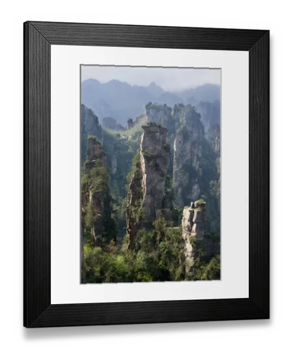 Framed Print : Asia, China, Hunnan Province, Zhangjiajie National Forest Park. Forested sandstone Framed Print : Asia, China, Hunnan Province, Zhangjiajie National Forest Park. Forested sandstone