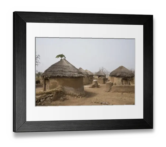 Framed Print : Africa, West Africa, Ghana, Yendi. Traditional mud thatched dwellings Framed Print : Africa, West Africa, Ghana, Yendi. Traditional mud thatched dwellings