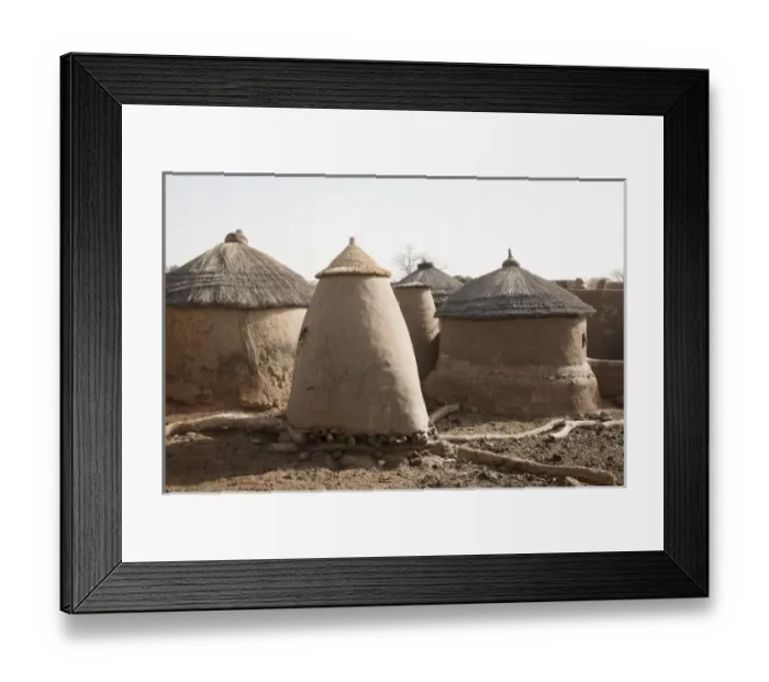 Framed Print : Africa, West Africa, Ghana, Sirigu. Traditional thatched mud dwelling in Sirigu painted village Framed Print : Africa, West Africa, Ghana, Sirigu. Traditional thatched mud dwelling in Sirigu painted village