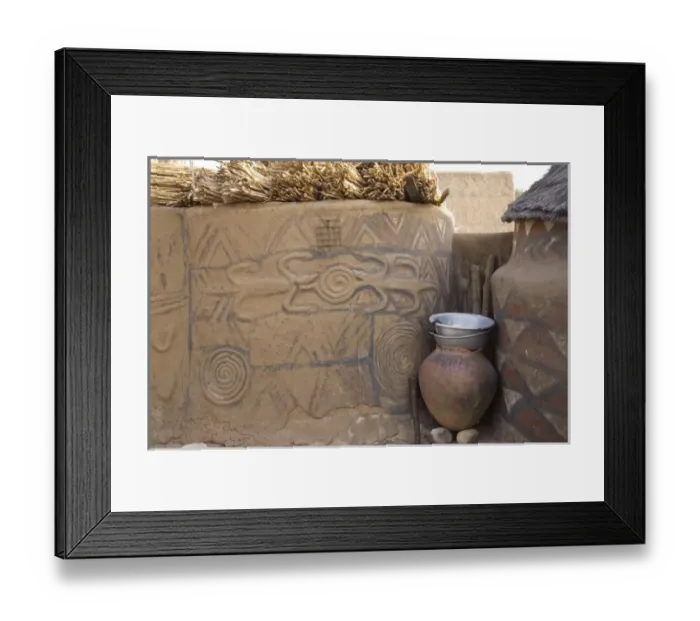 Framed Print : Africa, West Africa, Ghana, Sirigu. Close-up shot of traditional dwelling wall in Framed Print : Africa, West Africa, Ghana, Sirigu. Close-up shot of traditional dwelling wall in