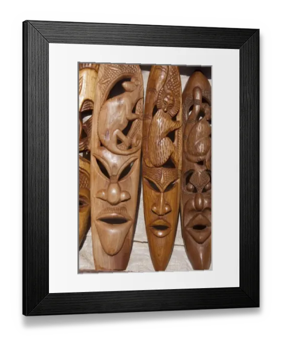 Framed Print : Madagascar, Island of Nosy Komba (next to Nosy Be) fishing village of Ampangoriana