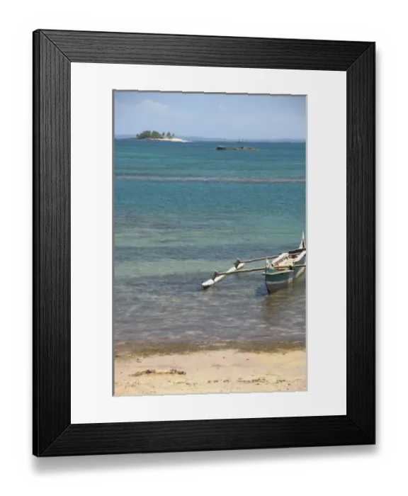 Framed Print : Madagascar, Island of Nosy Komba (next to Nosy Be) fishing village of Ampangoriana