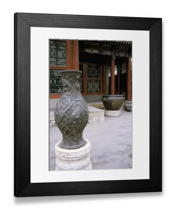 Framed Print : Asia, China, Beijing. Summer Palace, Imperial summer residence, ornate bronze vase Framed Print : Asia, China, Beijing. Summer Palace, Imperial summer residence, ornate bronze vase