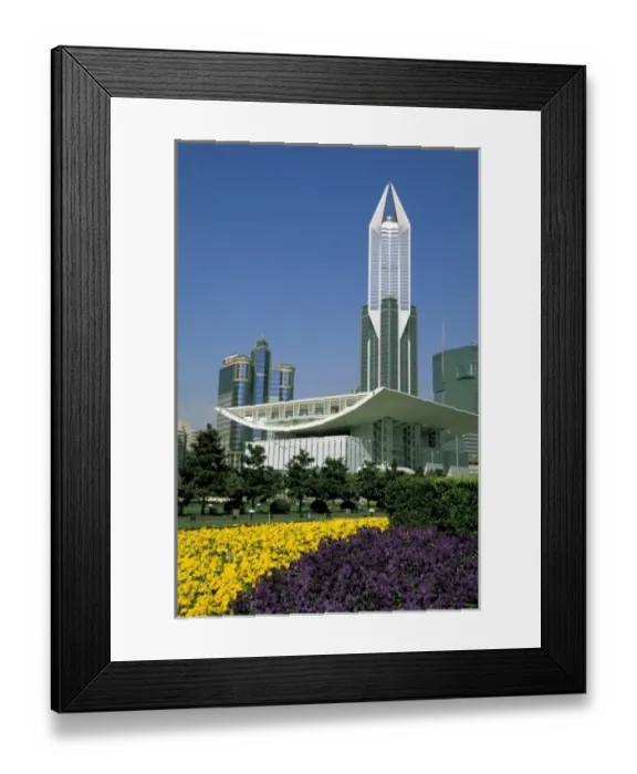Framed Print : Asia, China, Shanghai. Peoples square and skyline Framed Print : Asia, China, Shanghai. Peoples square and skyline