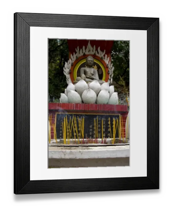 Framed Print : Hong Kong, Hong Kong Island. Goddess of Mercy temple at Repulse Bay, burning incense as offering Framed Print : Hong Kong, Hong Kong Island. Goddess of Mercy temple at Repulse Bay, burning incense as offering
