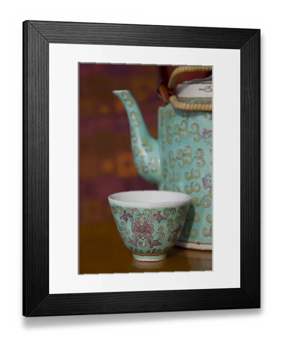 Framed Print : China, Hong Kong. Traditional Chinese teapot & cup Framed Print : China, Hong Kong. Traditional Chinese teapot & cup