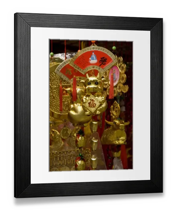 Framed Print : China, Hong Kong. Sik Sik Wong Tai Sin Temple. Offerings for sale outside temple Framed Print : China, Hong Kong. Sik Sik Wong Tai Sin Temple. Offerings for sale outside temple
