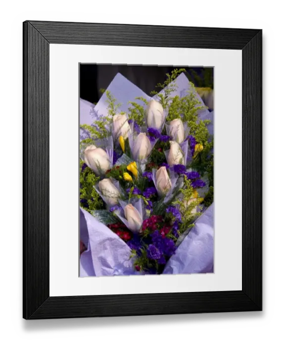 Framed Print : China, Hong Kong. Famous Prince Edward street Flower Market