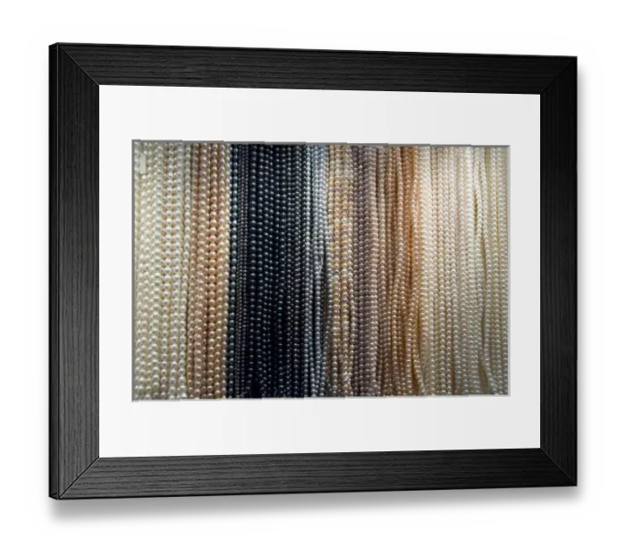 Framed Print : China, Hong Kong. Kansu Jade Market. Colorful strands of freshwater pearls Framed Print : China, Hong Kong. Kansu Jade Market. Colorful strands of freshwater pearls