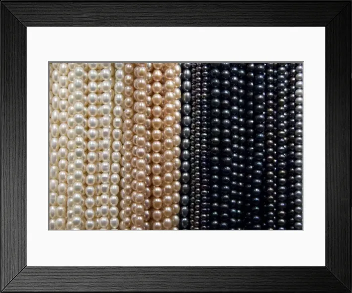 Framed Print : China, Hong Kong. Kansu Jade Market. Colorful strands of freshwater pearls Framed Print : China, Hong Kong. Kansu Jade Market. Colorful strands of freshwater pearls