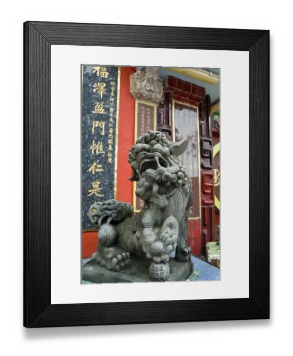 Framed Print : Hong Kong, Hong Kong Island. Goddess of Mercy temple at Repulse Bay. Dragon statue Framed Print : Hong Kong, Hong Kong Island. Goddess of Mercy temple at Repulse Bay. Dragon statue