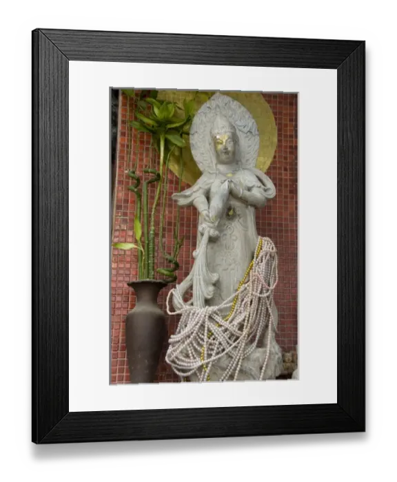 Framed Print : Hong Kong, Hong Kong Island. Goddess of Mercy temple at Repulse Bay. Statue of Kuan Yin Framed Print : Hong Kong, Hong Kong Island. Goddess of Mercy temple at Repulse Bay. Statue of Kuan Yin