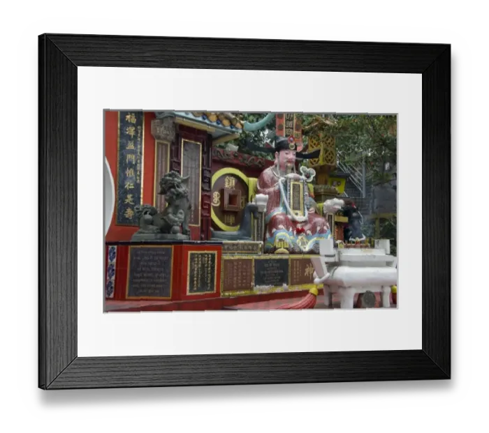 Framed Print : Hong Kong, Hong Kong Island. Goddess of Mercy temple at Repulse Bay. Typical Chinese Framed Print : Hong Kong, Hong Kong Island. Goddess of Mercy temple at Repulse Bay. Typical Chinese