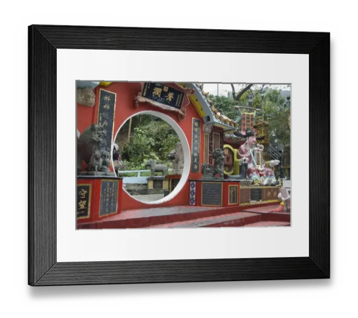 Framed Print : Hong Kong, Hong Kong Island. Goddess of Mercy temple at Repulse Bay. Typical Chinese Framed Print : Hong Kong, Hong Kong Island. Goddess of Mercy temple at Repulse Bay. Typical Chinese