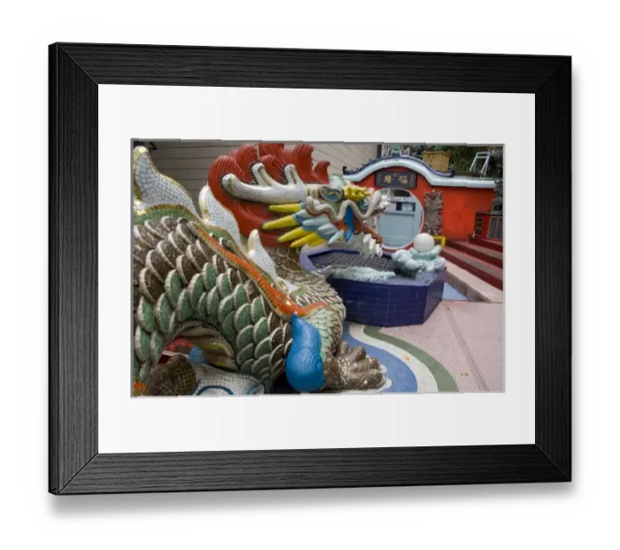 Framed Print : Hong Kong, Hong Kong Island. Goddess of Mercy temple at Repulse Bay