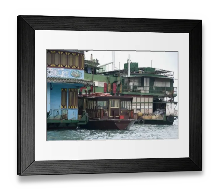 Framed Print : Hong Kong, Hong Kong Island. Aberdeen Fishing Village. Jumbo famous floating restaurant Framed Print : Hong Kong, Hong Kong Island. Aberdeen Fishing Village. Jumbo famous floating restaurant