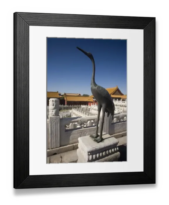 Framed Print : Statue of the Crane, a Chinese longevity symbol inside the Forbidden City, Beijing Framed Print : Statue of the Crane, a Chinese longevity symbol inside the Forbidden City, Beijing