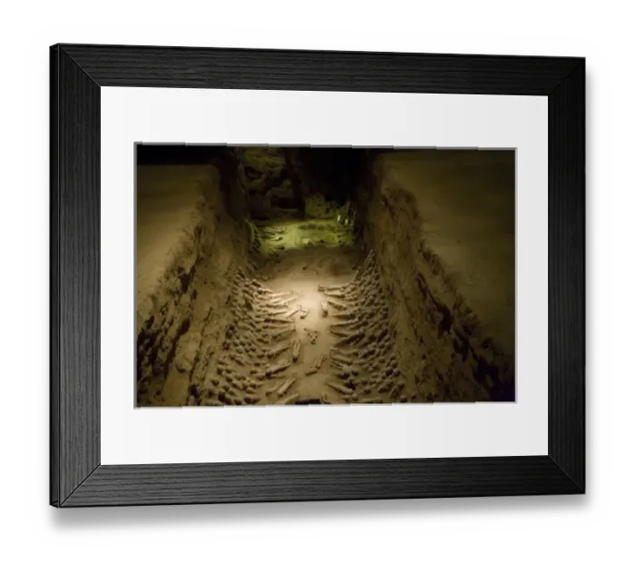 Framed Print : Court eunuchs exposed in excavation pit