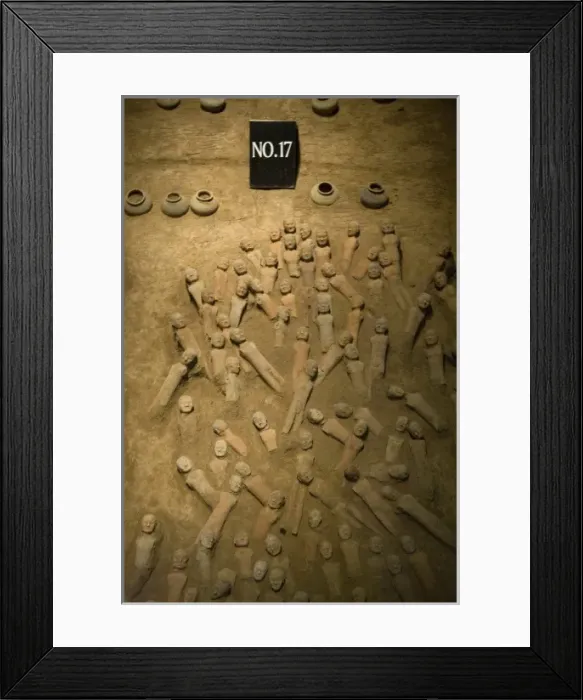 Framed Print : Court eunuchs exposed in excavation pit