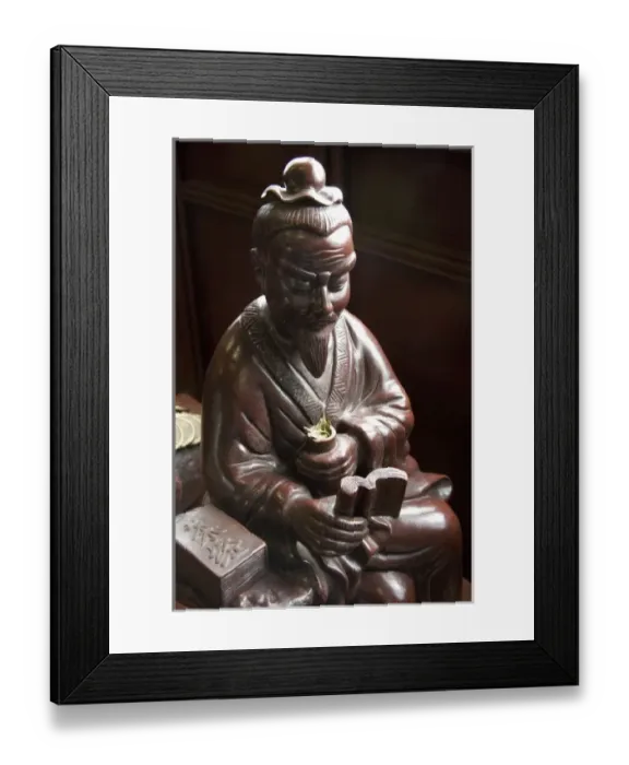 Framed Print : Statuette of Lu Yu, Chinese Master of Tea, Tang Dynasty AD 696-1000, Shanghai s Framed Print : Statuette of Lu Yu, Chinese Master of Tea, Tang Dynasty AD 696-1000, Shanghai s