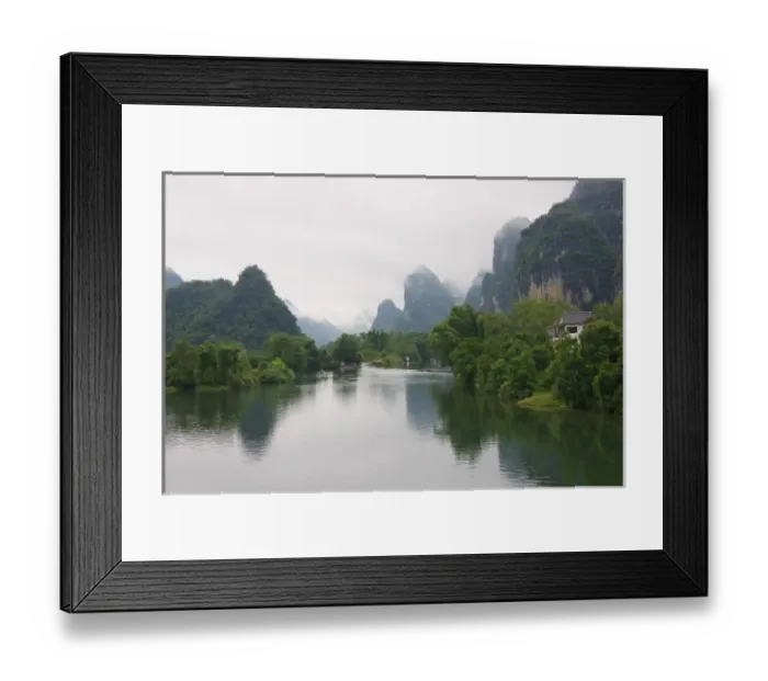 Framed Print : Karst hills along the Li River area, Yangshuo, Guangxi, China Framed Print : Karst hills along the Li River area, Yangshuo, Guangxi, China