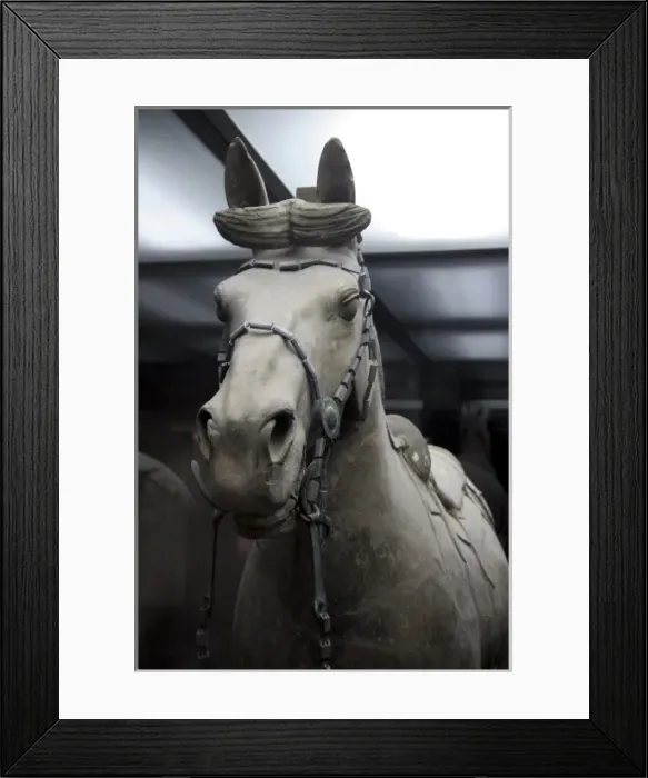 Framed Print : China, Shaanxi, Xian. Horse of the Terra Cotta warriors and pits, a UNESCO World Heritage site