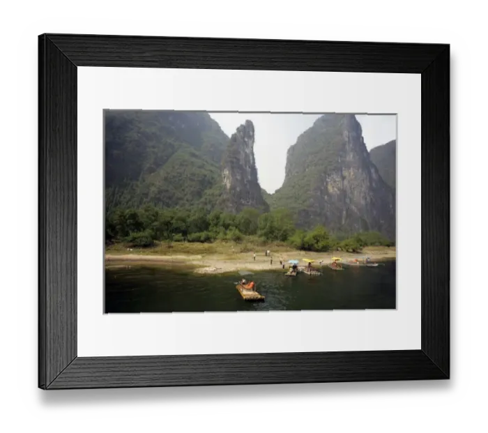 Framed Print : Asia, China, Guilin. Karst Formations and Scenery of Li River Framed Print : Asia, China, Guilin. Karst Formations and Scenery of Li River